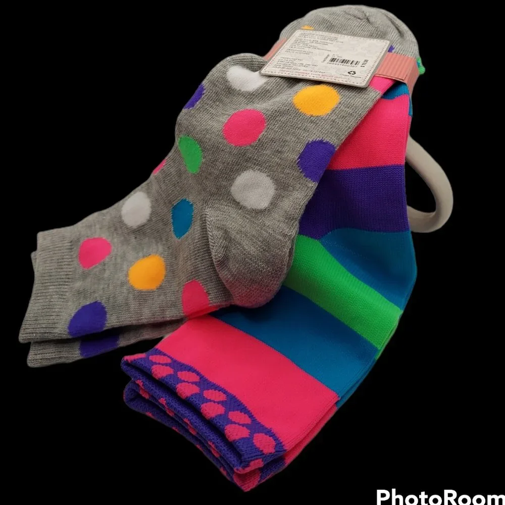 la de da Low Crew Socks Women's Size M